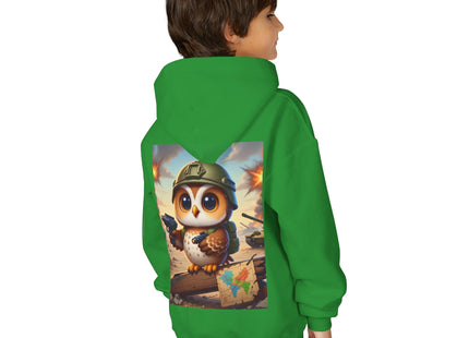 Owl on the Front Lines Youth Heavy Blend Hooded Sweatshirt