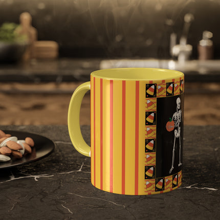 Candy Corn Skeleton Colorful Mugs (11oz, 15oz)