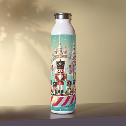 Nutcracker Candy-Striped Adventure Slim Water Bottle