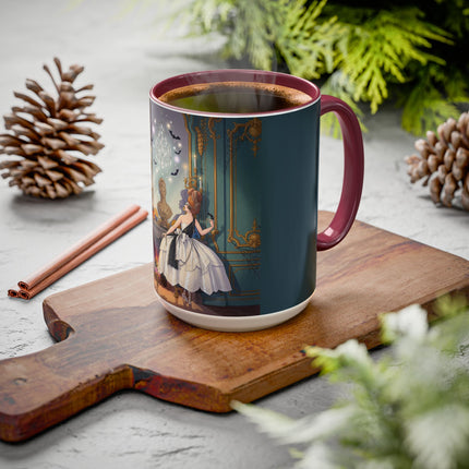 🕯️🎃 The Moonlit Manor Drawing Room Colorful Mug – Elegant Halloween Charm