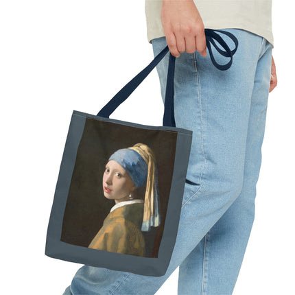Girl with a Pearl Earring by Johannes Vermeer Tote Bag (AOP)