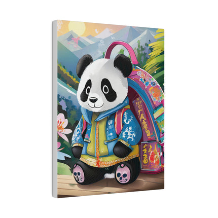 Baby Panda Matte Canvas, Stretched, 0.75"