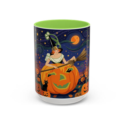 🧙‍♀️🎃 The Witch Of Pumpkin Moon Hollow Colorful Mug – Whimsical Halloween Magic