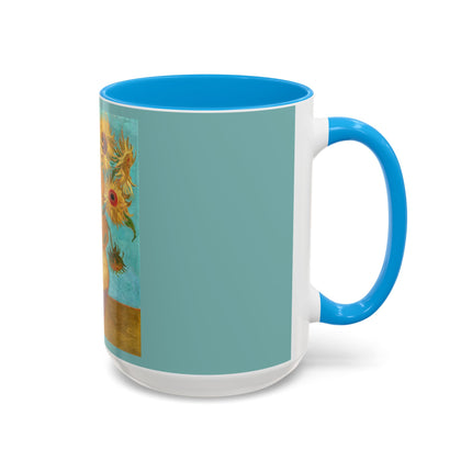 Vase with Twelve Sunflowers by Vincent van Gogh Colorful Mugs (11oz, 15oz)