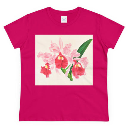 Cattleya gigas by Jean Jules Linden Women's Midweight Cotton Tee