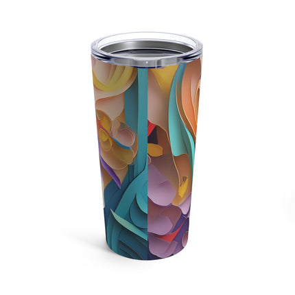The Elegant Iris Flower Tumbler 20oz