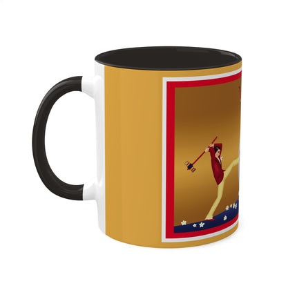 Crack-Up Comedy: The Great Egg Duel Colorful Mugs, 11oz