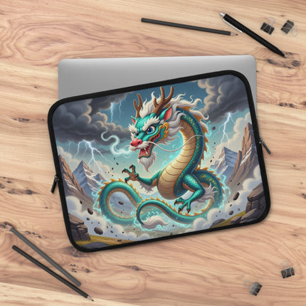 The Tibetan Dragon in Battle Laptop Sleeve – Power, Motion & Mythic Energy