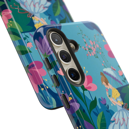 🌸☂️ A Stroll Through The Enchanted Forest Phone Case – Art Deco Floral Fantasy