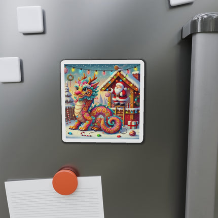 Playful Dragon's Christmas Die-Cut Magnets (5 Sizes)