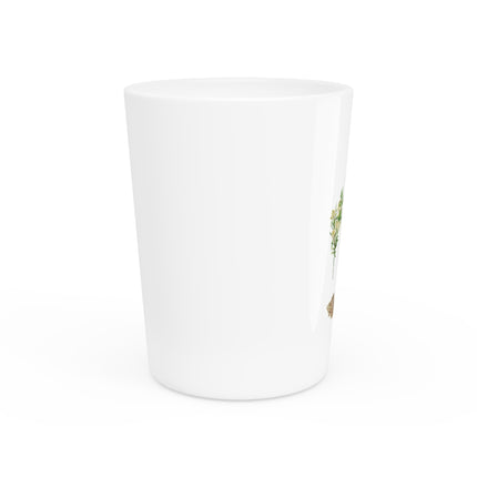 Tulip, Branches of Myrtle, and Shells by Maria Sibylla Merian Ceramic Shot Glass