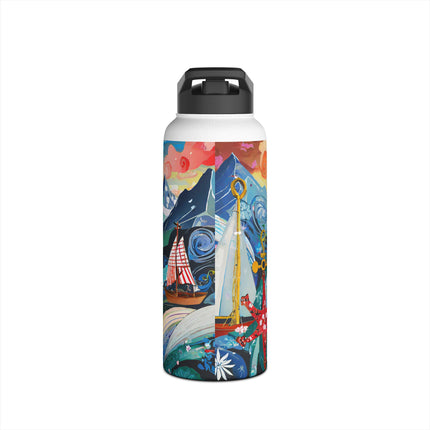 Nautical Patterns Stainless Steel Water Bottle