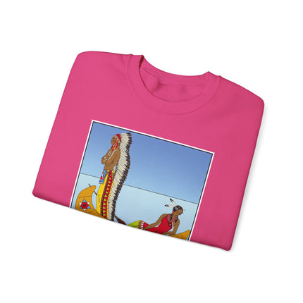 Le long du Missouri (Indian couple on the Missouri River) by George Barbier Heavy Blend™ Crewneck Sweatshirt