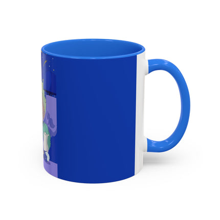 Wishes Beneath the Comet Sky Colorful Mug (11oz, 15oz) – Celestial Magic, Art Deco Elegance & Dreamy Wonder