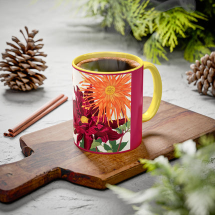 Dahlia Flower by Tanigami Kônan Colorful Mugs (11oz, 15oz)