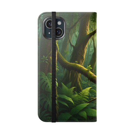 🪶🌲 The African Grey Sentinel Flip Case – Quiet Strength & Woodland Adventure