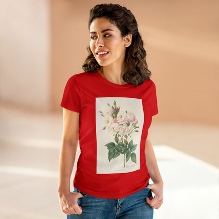 Rosa Noisettiana by Pierre Joseph Redouté Women's Midweight Cotton Tee