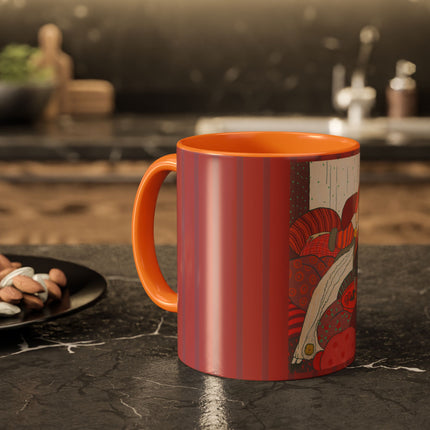 Les Coussins by Georges Lepape Colorful Mugs (11oz, 15oz)