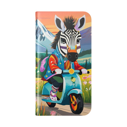 🦓🛴 Stripes on Wheels Flip Case – Sunny Adventures & Storybook Fun