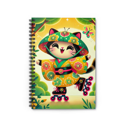 Firefly Dance on Wheels Spiral Notebook - Ruled Line
