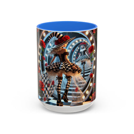 Halloween Witch Through the Mirror Colorful Mugs (11oz, 15oz)