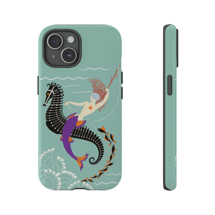 Mermaid on Seahorse Phone Case – Mythic Ocean Grace