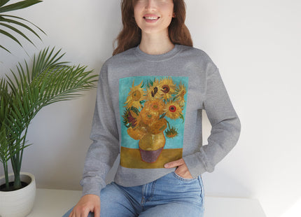Vase with Twelve Sunflowers by Vincent Van Gogh Heavy Blend™ Crewneck Sweatshirt