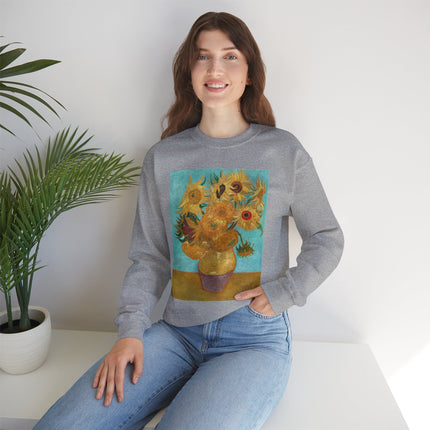 Vase with Twelve Sunflowers by Vincent Van Gogh Heavy Blend™ Crewneck Sweatshirt
