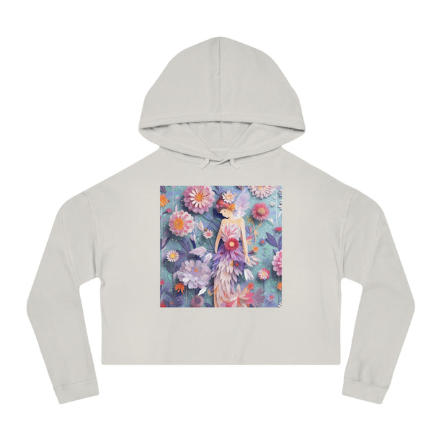 Aster Fairy Women’s Cropped Hooded Sweatshirt