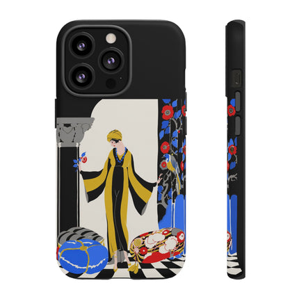 Art Deco Flapper in Yellow Robe Phone Case – Elegant Glamour & Exotic Charm