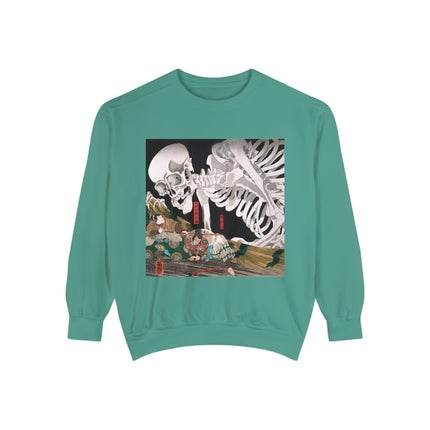 Mitsukuni Defying the Skeleton Spectre by Utagawa Kuniyoshi Garment-Dyed Sweatshirt