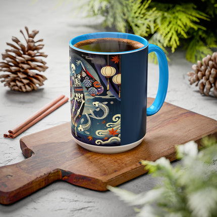 Skeleton Kabuki Performer Colorful Mugs (11oz, 15oz)