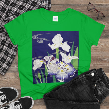 Irises by Kogyo Tsukioka Women's Midweight Cotton Tee