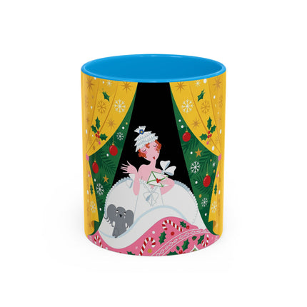 💌🎄 The Christmas Letter Of Holly House Colorful Mug – Whimsical Art Deco Holiday Charm