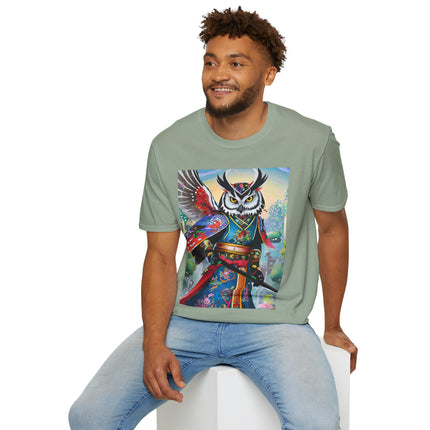 Cyberpunk Samurai Owl Softstyle T-Shirt