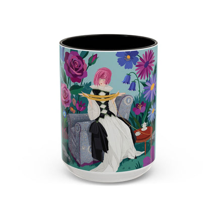 The Lady Of The Garden Tea Colorful Mugs – Art Deco Floral Elegance