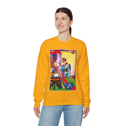 A Timeless Journey by Umberto Brunelleschi Heavy Blend™ Crewneck Sweatshirt