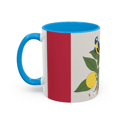 Blue Tit & Butterfly Colorful Mugs – Spring Harmony & Delicate Beauty