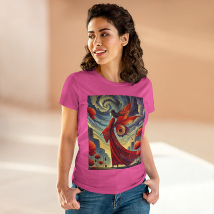 The Poppy Fairy in the Wind Cotton Tee