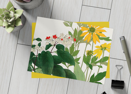 Clerodendrum & Rudbeckia by Tanigami Kônan Postcards (envelopes included) - Bundles of 10, 30, 50 Pieces