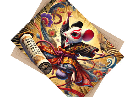 Theatrical Mouse on a Mission Ceramic Tile