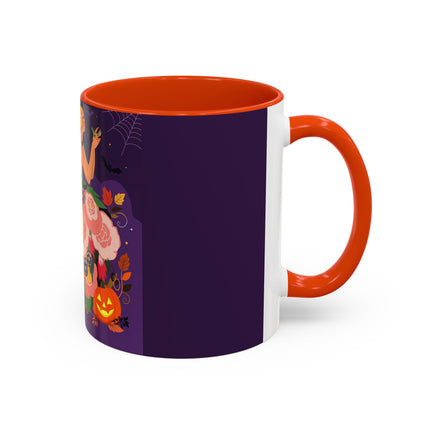 🌹🎃 The Lady Of The Haunted Rose Garden Colorful Mug – Romantic Halloween Charm