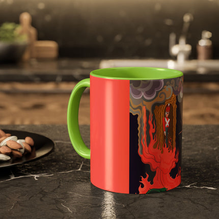 The Firebird's Awakening Colorful Mug (11oz, 15oz) – Ballet Fantasy, Mythic Fire & Art Deco Drama