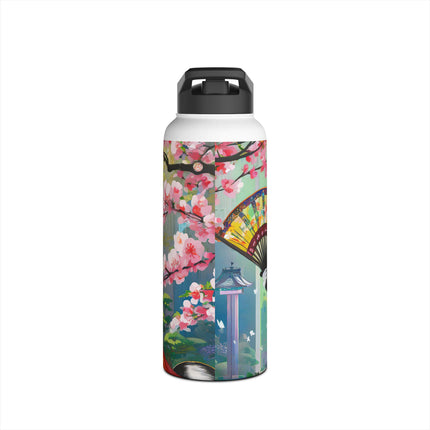 Cyberpunk Geisha Stainless Steel Water Bottle