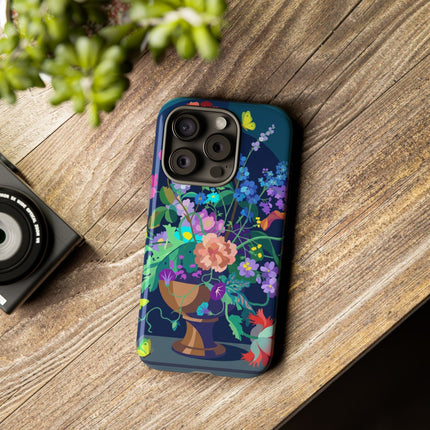 Midnight Floral Reverie Phone Case – Vibrant Bloom & Enchanted Beauty