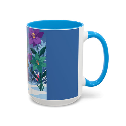 🌹❄️ The Holly Rose Of Winter Colorful Mug – Art Deco Christmas Garden