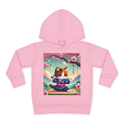 Samurai Kitten Toddler Pullover Fleece Hoodie