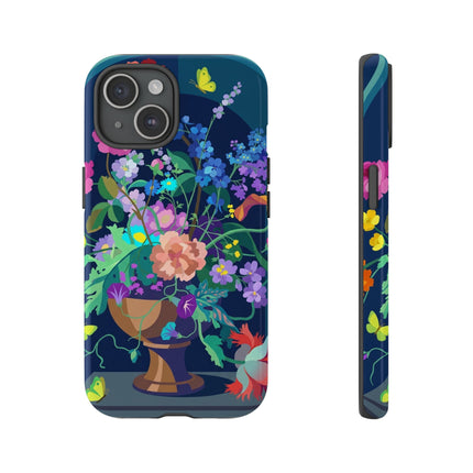 Midnight Floral Reverie Phone Case – Vibrant Bloom & Enchanted Beauty