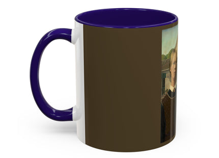 American Gothic by Grant Wood Colorful Mugs (11oz, 15oz)