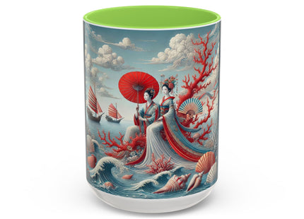 Ladies by the Quiet Sea Colorful Mugs (11oz, 15oz)